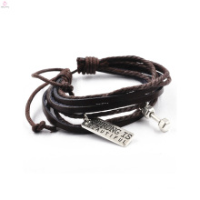 Multi Layer Vintage Cheap Faux Leather Trending Hot Products Gym Bracelet